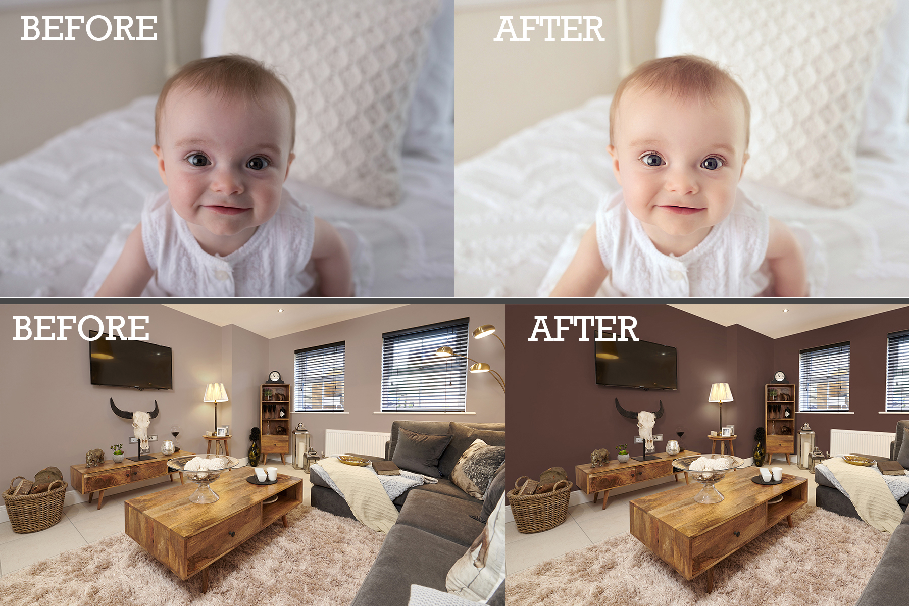Editing image- before and after