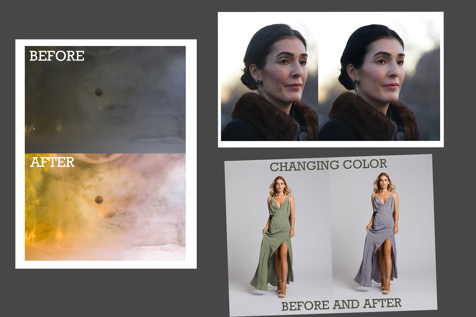 Editing image- before and after